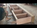 Amazing Woodworking Skill Carpenter - How To Build Kitchen Cabinets Frame Extremely Fast And Simple