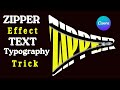 Amazing Zipper Effect Text Banane Ka Asaan Tarika In CANVA Typography Tutorial Learn Step By Step