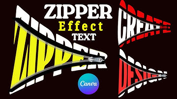 Amazing Zipper Effect Text Banane Ka Asaan Tarika In CANVA Typography Tutorial Learn Step By Step