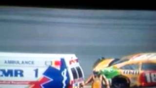 KYLE B HITS WALL HARD AT KANSAS IN SPRINT CUP 2013