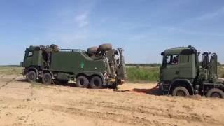 Scania Bison recovery with snatch Rope (Bubba Rope Extreme)