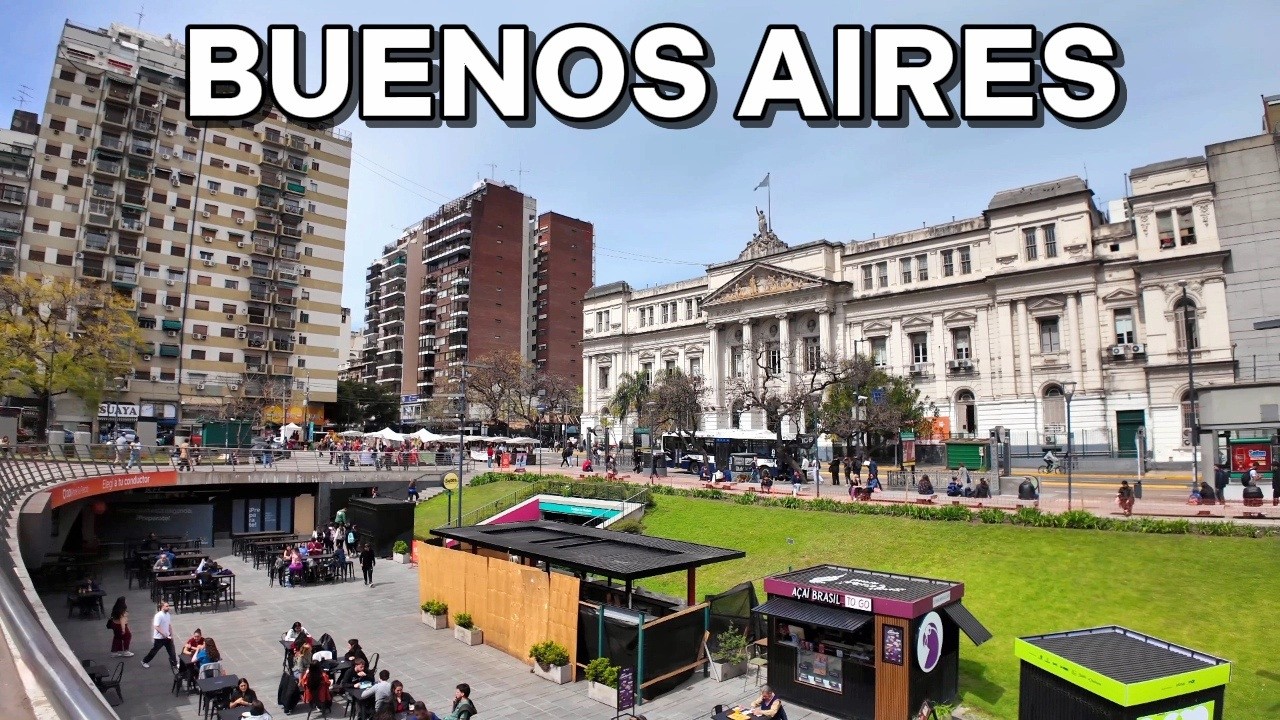 【4K】Mediodía Perfecto y Primaveral en Buenos Aires - Avenida Córdoba | Walking Tour