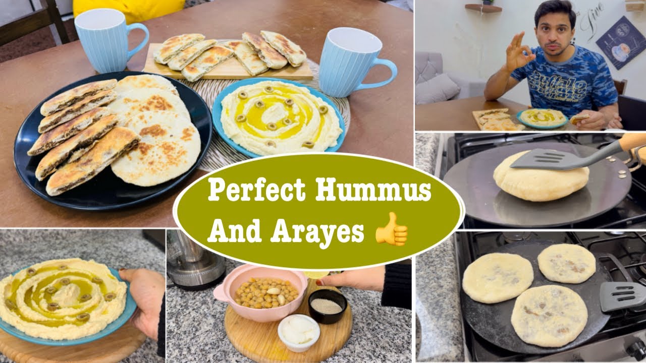 Arrange A Surprise With His Fav Food🥳Lebanese Arayes Recipe Hummus