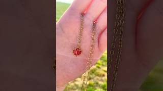 Famous DIY gold dainty fall maple leaf necklace! 🍁 Gorgeous autumn jewelry #diy #autumn #daintyjewellery ￼ Wealth