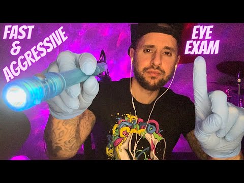 ASMR | Fast & Aggressive Eye Exam RolePlay