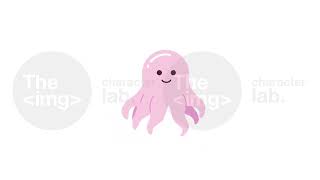 Adorable octopus baby with curled tentacles 2D character animation