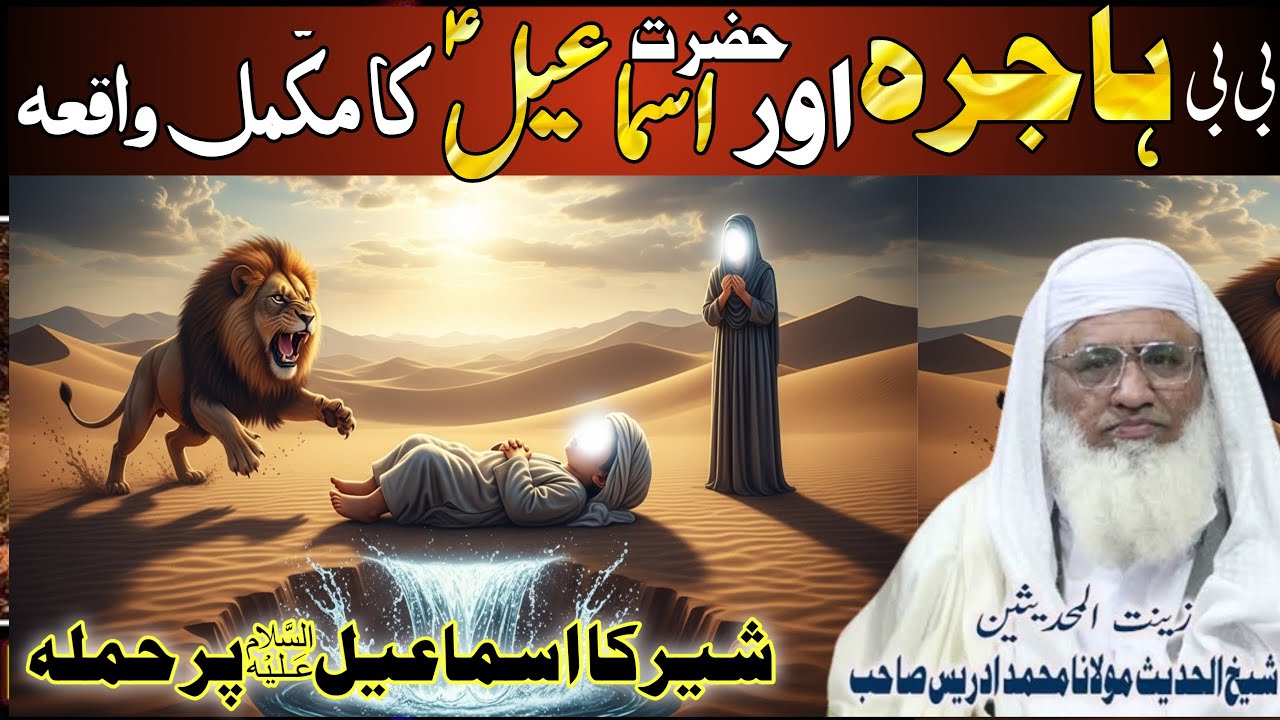 بی بی ہاجرہؓ اور حضرت اسماعیلؑ کا مکمل واقعہ | آبِ زم زم کی حقیقت | مولانا شیخ ادریس صاحب پشتو بیان