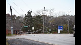 Multiple Poles and Power Lines Fall Down on Rollins Road in Round Lake Heights IL 25