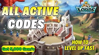 5,000 Gem's! Lords Mobile Codes 2023 - Code Lords Mobile - Lords Mobile Redeem Code
