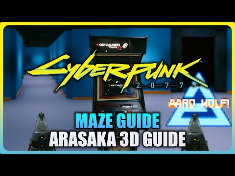 Cyberpunk 2077 - ARASAKA 3D Arcade Easter Egg & Maze Guide (Full Arcade Run)