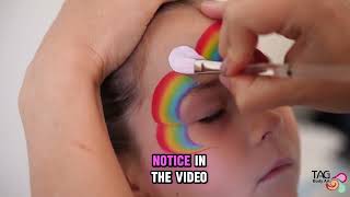 Rainbow unicorn face painting tutorial