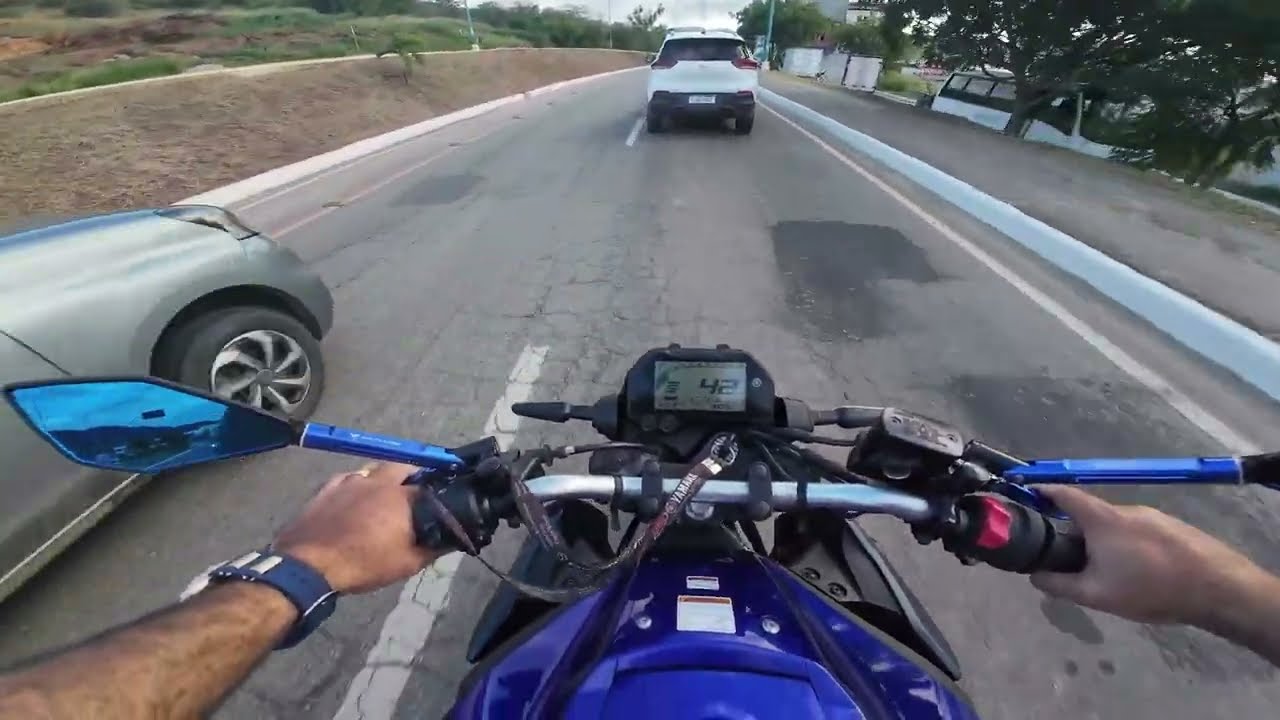 TESTANDO MT-03 SEM A PONTEIRA ORIGINAL...