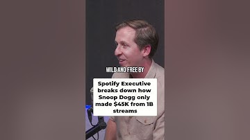 How Snoop Dogg only made $45K from 1 BILLION STREAMS 😳 #snoopdogg #spotify #musician