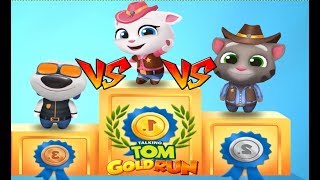 부국장 행크 대 카우보이 안젤라 대 카우보이 톰 말하는 톰 골드 실행 - 캐치 너구리 도둑 screenshot 2