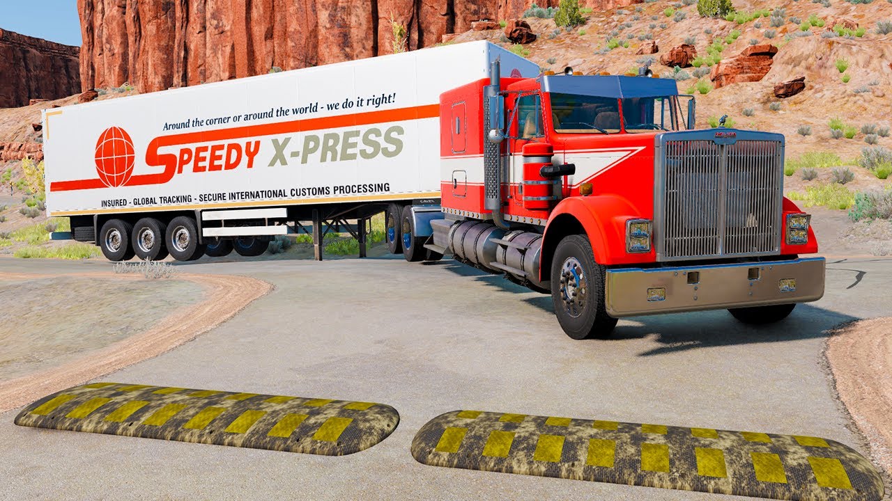 Trucks vs Speed Bumps SPECIAL #1 | BeamNG Drive - Long Video | BeamNG AMG