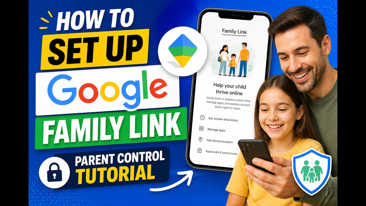 How to Set Up Google Family Link - Parent Control Tutorial - YouTube