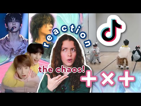 Reacting to TXT tiktoks for the FIRST TIME! funny, cute, and chaotic moments chosen  by a MOA 🩷