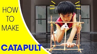 How To Make A Mini Catapult - Very Easy. You can make it at home. Subscribe my channel: https://goo.gl/mNKZm3.