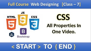 Css All Properties In One Video | Part #7 | Font -Text - Background - border | Css Tutorial In hindi
