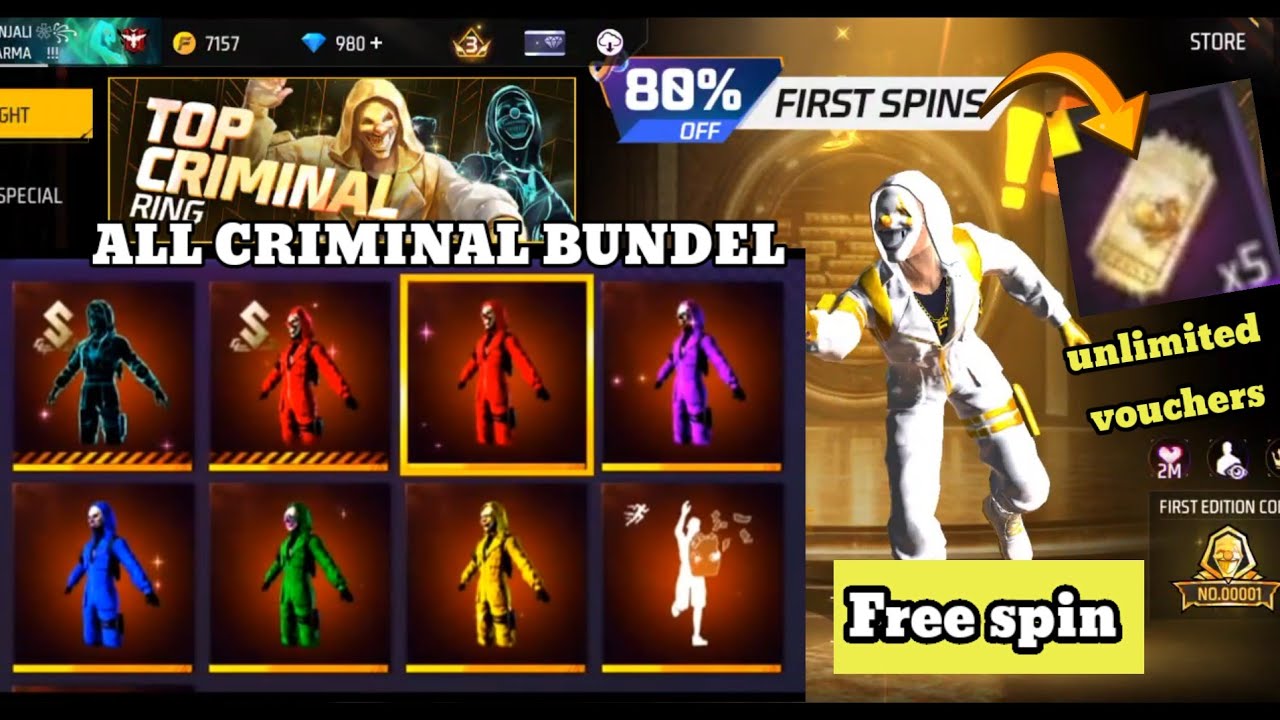 TOP CRIMINAL RING EVENT FREE SPIN 🔥 | GOLDEN CRIMINAL BUNDLE KITNE DIAMOND ME MILAI GA? 💎