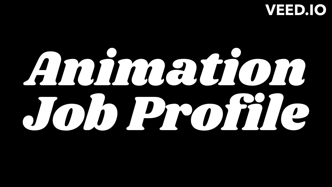Animation Job Profile