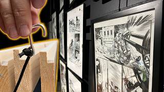 DIY Picture frame hanging system - hanging original comic art