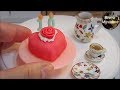 Mini food #124 ミニチュア料理 『ROSE HEART CAKE バラのハートケーキ』How to make Miniature food (edible) Tiny food ASMR