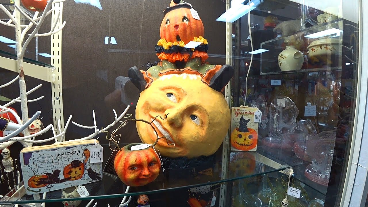 Antique Mall Shopping for Halloween Decor! YouTube