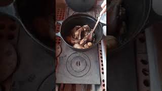costela de porco no fogão a lenha #shorts