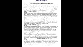 Biology Guess Paper 2026 Class 9 (Old Syllabus) | All Punjab Boards