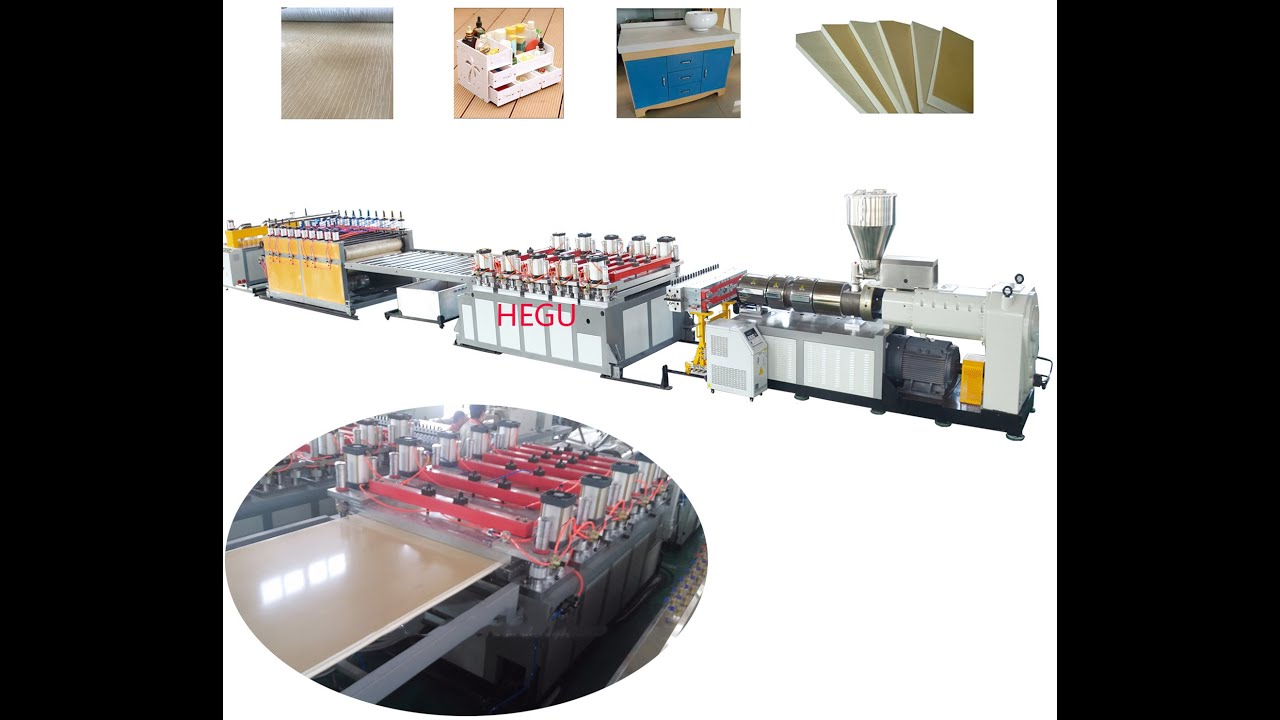 WPC PVC Celuka Foam Board Machine Production Line With Online Laminating