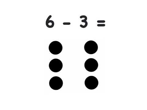 W a l t solve subtraction problems to ten by imaging dice patterns