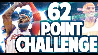 CARMELO ANTHONY 62 POINT CHALLENGE! NEAR TRIPLE DOUBLE WITH 62 PTS!? WTF! NBA 2K17 MYTEAM GAMEPLAY