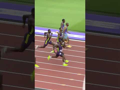 Kayinsola Ajayi with the STARE DOWN to win the men's 100m in 9.84 #DiamondLeague