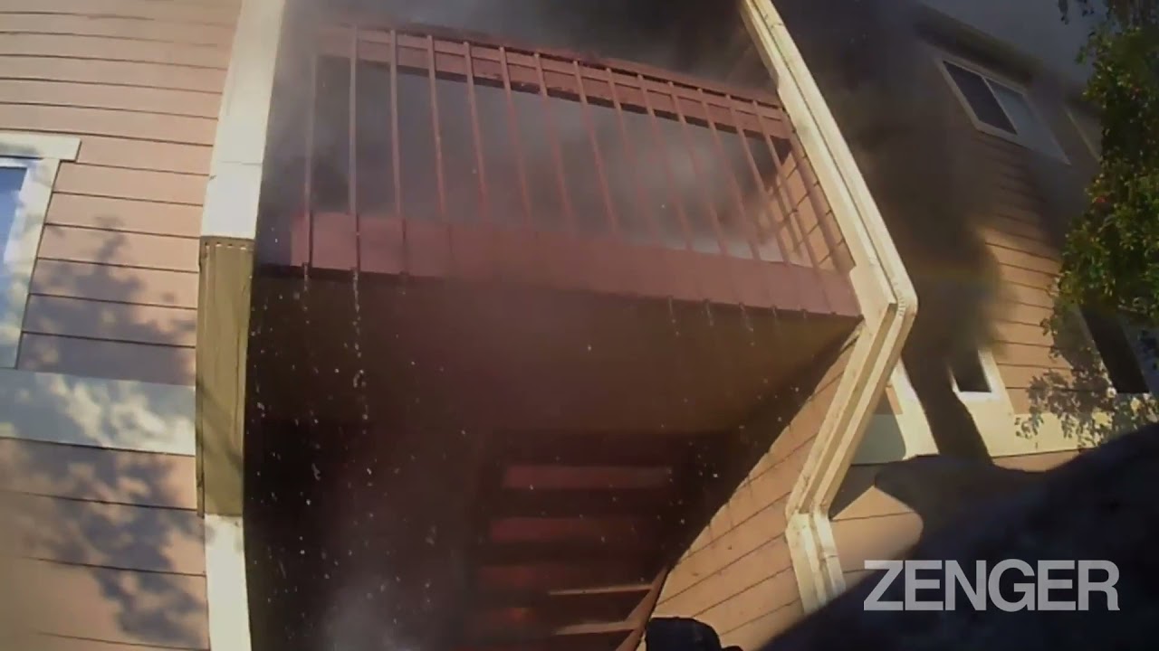 Firefighters Rush Into Building Engulfed In Flames And Rescue Trapped Girl