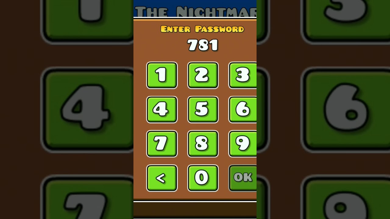 Пароль от уровня The Nightmare в гд 