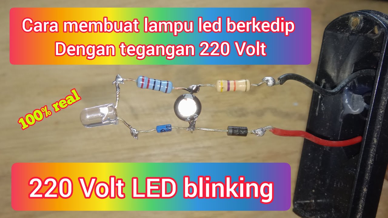 Membuat lampu  led berkedip  220 volt dengan diac DB3 YouTube