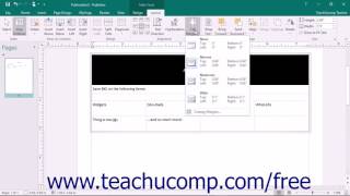 Publisher 2016 Tutorial Modifying Text in Table Cells Microsoft Training