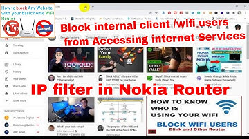 IP filter in Nokia Router | Technical Hakim | Block internal client from accessing internet services