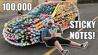 STICKY NOTE CAR PRANK!! (EXTREME 100,000 STICKY NOTES)