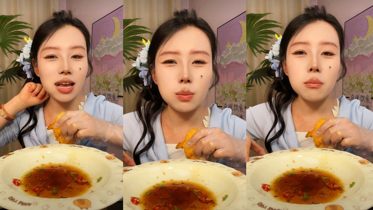 Chinese Mukbang ASMR: Crispy Fried Chicken & Spicy Chili Dipping Sauce | Eating Sounds (No Talking)