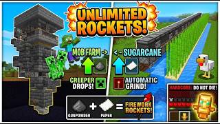 Infinite Rocket Fuel! Building AUTOMATIC Farms in Hardcore Minecraft