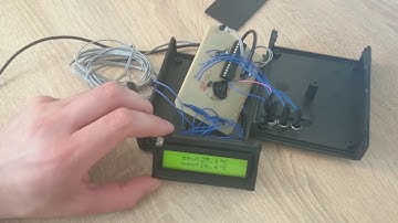 Dual-channel thermometer ATmega8 2x dallas ds18b20 LCD panel 2x16
