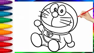 Doraemon Cartoon Drawing And Coloring Fun Art Activity For Kids