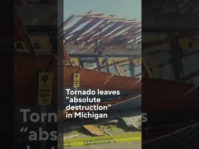 Tornado leaves "absolute destruction" in Michigan #shorts