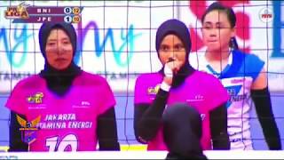 Final Four BNI 46 VS JPE PUTRI SET 2&3 PROLIGA 2019 DI KEDIRI