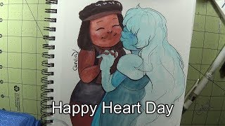 Happy Valentines Day | Ruby x Sapphire | Steven Universe (Fan Art)