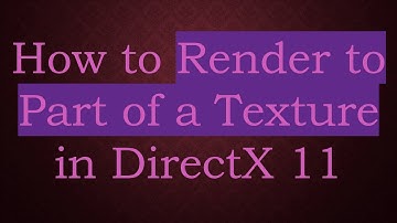 How to Render to Part of a Texture in DirectX 11