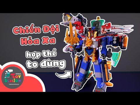 Video Chiến Đội Hỏa Xa, người máy hợp thể lắp ráp đến khi to... - youtube
