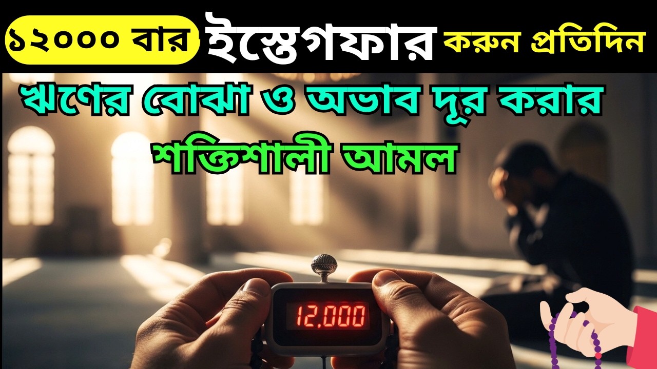 ১২০০০ বার ইস্তেগফার করুন প্রতিদিন। ৭ দিনেই জাদু দেখুন। অসম্ভব সব দুআ মিরাকল ভাবে কবুল হবে/Istighfar